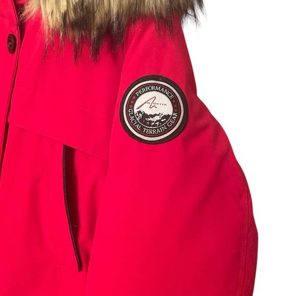 Performance Glacial Terrain Gear Red LONG Parka by Alpinetek-Size 2X Down Filled - Picture 5 of 16